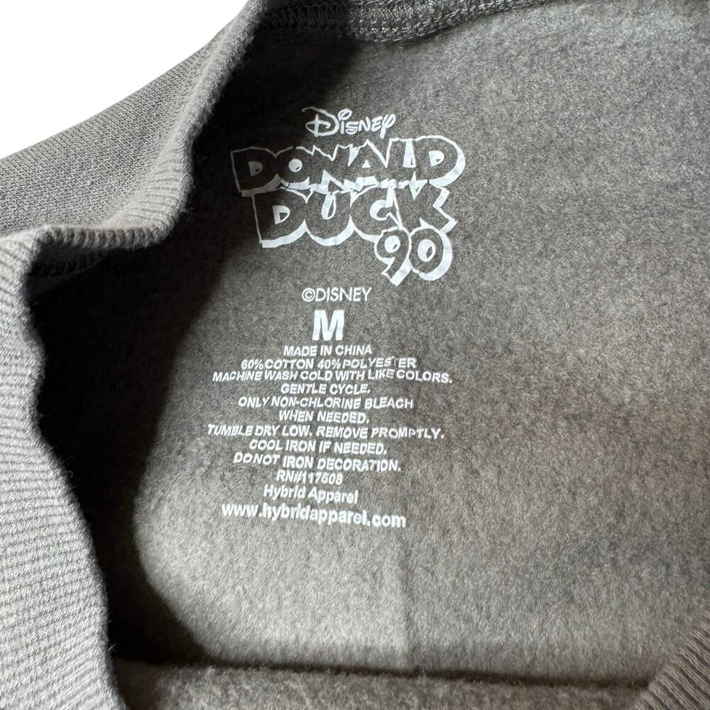Disney Donald Duck 90th Anniversary Gray Sweater Size M Double Sided - Picture 7 of 8